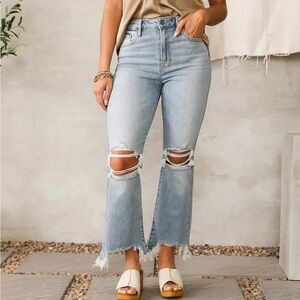 Women’s Hidden Happi Cropped Flare Stretch Jean Size 29